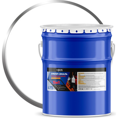 Грунт-эмаль по ржавчине 3 в 1 ABC FARBEN HiJOY термостойкая белый (20 кг) 4300015967