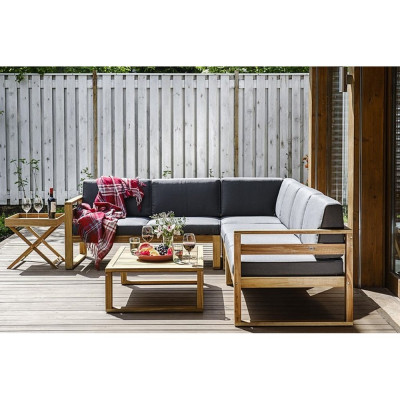 Угловой комплект из акации Joygarden BOOKA с кофейным столом 31312/31313/31314/31315/31319