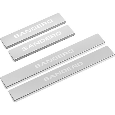 Накладки порогов AutoMax (4 шт.) Renault Sandero 2014- / Sandero Stepway 2014- AMRESAN01