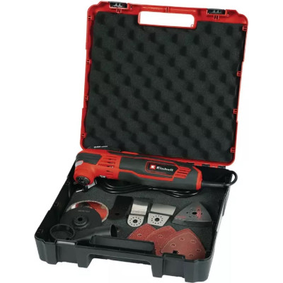 Многофункциональный инструмент Einhell TE-MG 350 EQ, 350вт, 22-40 тыс/мин, 3гр, Quick, конст.элка, набор оснастки, кейс 4465155