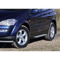Пороги "Silver" Rival для SsangYong Kyron I рестайлинг 2007-2016, 173 см, 2 шт., алюминий, F173AL.5301.1