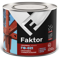 Грунтовка ЯРОСЛАВСКИЕ КРАСКИ FAKTOR ГФ-021 серая, банка 1.9 кг 217515