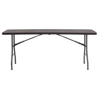 Пластиковый складной стол-чемодан Стул Груп Кейт 182x74x74см, коричневый MZ182