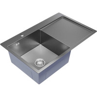 Мойка настольный монтаж MIXLINE 78x50 (3,0) левая, выпуск, 3 1/2 pro 20см с сифоном (сатин) 551877