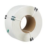 Стреппинг лента Комус полипропиленовая, 12х0.6 мм, 3000 м, белая 146501