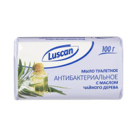Туалетное мыло Luscan антибактериальное, с маслом чайного дерева, 100 г 1685304