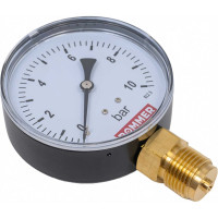 Манометр ROMMER радиальный корпус dn 80 мм 1/2", 0...10 бар, кл.2.5 rim-0010-801015 RG00929SFN4ONL