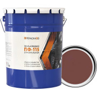 Эмаль Москвичка КраскаВо ПФ-115 строительная красно-коричневая 25 кг 4620105771788