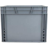 Ящик п/п Sembol Plastik 400x300x320 сплошной, гладкое дно, серый 25249