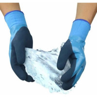 Утепленные водонепроницаемые перчатки Master-Pro® ХАНТЫ (НАДЫМ), махровые акриловые с полным морозостойким покрытием ПВХ+нитрил, 10 размер, 2 пары 10130-AQPVCN-B-10(2)
