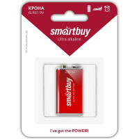 Батарейка Smartbuy алкалиновая, крона 6lr61/1b (12/240) SBBA-9V01B