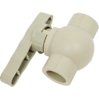 Шаровой кран LAMMIN ppr 20 60/10 серый Lm31072000020G