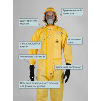 Комбинезон хим.защиты Jeta Safety плотн.82 г/м2, (3, 4 тип), размер XL/52-54 JPC-800-XL