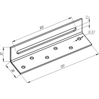 Скользящий уголок Lucky Guy 30х30х120х2 мм, цинк, 100 шт. 200 02 3030 120 П51 0К