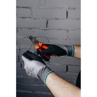 Маслобензостойкие перчатки Jeta Safety (МБС) с двухслойным нитриловым песочным покрытием, разм.9/L, JNF-401-L