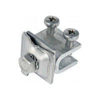 Фальцевый держатель молнипроводника Protectpro скручеваемый, оцинкованный 4036