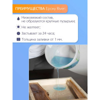 Прозрачная смола для заливки Poly max Epoxy River 130 г ER0.130