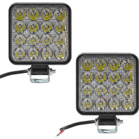 Светодиодная фара Airline квадратная, 16 LED направленный свет, 16W (83x83x22) 12V, 2шт. ALED024
