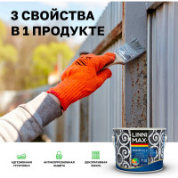 Эмаль алкидно-уретановая LINNIMAX по ржавчине 3 в 1 RAL 1015 слоновая кость 2,5 л 948105250