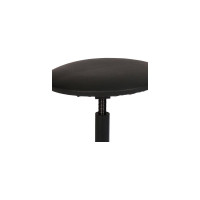 Стул-кресло кассира ОФИСМАГ ресепшен Рс37, без спинки, без подлокотников, кожзам, черное 532041