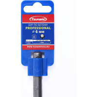 Бур по бетону SDS-plus Professional 6x160 мм Tsunami T10610200006160