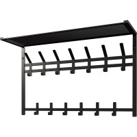 Вешалка ЗМИ с полкой 2-х ярусная Торонто 32, hanger with shelf черный ВСПТ32 Ч