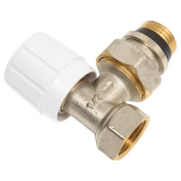 Кран вентильный для радиатора AV Engineering 1/2", угловой, с ручкой AVE394012