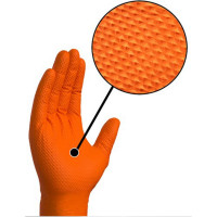 Нитриловые перчатки STEEL GRIP, оранжевые, 50 пар (100 шт.), размер XXL Foxy 46311614775764