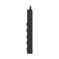 Сетевой фильтр QUMO Power Bar PRO 6SP4U P-0006, 5 независимо отключаемых розеток, 2500 Вт, 10A, кабель 2м 3 мм чистая медь, пожаробезопасный пластик, евровилка, 3 USB порта 3,1A суммарно 42091