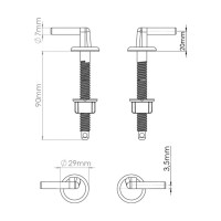 Крепеж для сиденья унитаза AV Engineering AVE129706