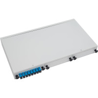 Оптический кросс Netlink КРУС 1U 24/24 корпус, Комплект №1(с-к., пл., роз., пиг., кдзс) 8 портов УТ-00000835