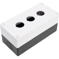 Корпус поста Электротехник КП-103, белый, пластик, 3 отверстия, IP54, ET055751