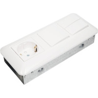 Блок Systeme Electric СП Blanca / Прима (розетка с заземлением + 1 клавишный + 2-клавишный выключатель) белый SE BK2VR-008A-BI