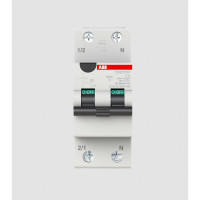 Дифференциальный автомат (АВДТ) ABB 2-полюсный (1P+N) 16А C 30мА тип AC 6кА DS201CR 2CSR755080R1164