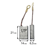 Щетка графитовая для эл. инструмента 6.5x14x21 мм, автостоп UNITED PARTS 90-1287
