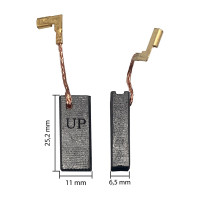 Щетка графитовая для MAKITA СВ-350 (аналог 194160-9) 6.5x11x25.2 мм UNITED PARTS 90-0437