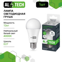 Лампочка светодиодная ALTECH LED Р60-12W-840-E27 12Вт груша нейтральный белый свет 4673758070241