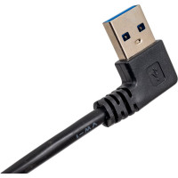 Удлинитель ExeGate USB 3.0 EX-CC-USB3-AMAF-0.15L Am Af, угловой 90-градусный коннектор горизонтальный левый, 0,15м 294775
