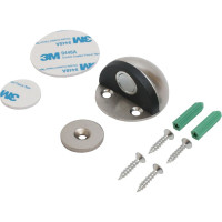 Ограничитель дверной Стандартй 610+3М SN матовый никель, скотч, европакет 15812