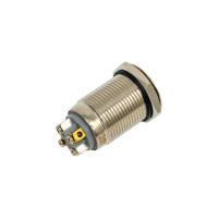 Кнопка антивандальная OXION Ø 16, 220V 1NO, ON-OFF 3A с фиксацией на винтах, синяя, арт. OX16U-P10ZJ-E