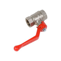 Кран шаровой для воды Valfex N/P59 1/2" ВР/ВР ручка-рычаг, латунный никелированный 11Б27фт1М(96/24) VF.214.NR1.012.N/P59.Bir