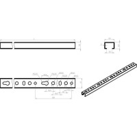 Профиль перфорированный С-образный CABLIDERTRAYS оцинкованный, (перфорация груша CabLiderRapid) ПЛ-С(г)-30х20-1,2-3000