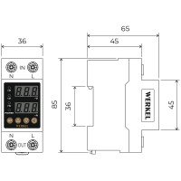Реле напряжения WERKEL 1P+N 63А a066459
