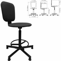 Стул кресло кассира ОФИСМАГ ресепшн РС37, без подлокотников, ткань, темно-серый, ш/к 54771 533064