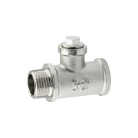 Тройник никелированный PROFACTOR под манометр/термометр, в/в/н 1/2" х 1/4" х 1/2" PF TF 169