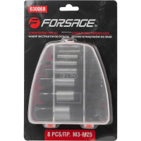 Набор экстракторов резьбы Forsage HSS 4241,8пр., в пластиковом футляре F-63006B(29861)