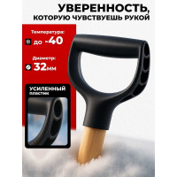 Ручка пластиковая V-образная Премиум 32 мм, черная ООО Агростройлидер СНЕГ-07.16