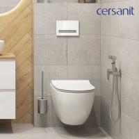 Комплект Cersanit BRASKO SMART CO DPL EO slim инсталляция VECTOR, кнопка PILOT стекло, белый  68277