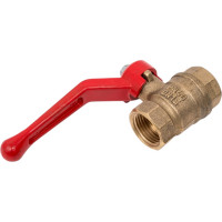 Кран шаровой Valfex N/P59 бирка для воды, 1/2" ВР/ВР, ручка рычаг, латунный 11Б27фт1М VF.214.LR1.012.N/P59.Bir