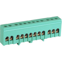 Шина ЭРА NO-224-104 PE земля в изолированном корпусе на DIN-рейку ШНИ-6x9-12-Д-зеленый Б0062971